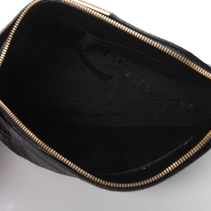 Burberry Signature Grain Calfskin Check Embossed Small Chichester Crossbody Clutch Bag Black 5 of 8