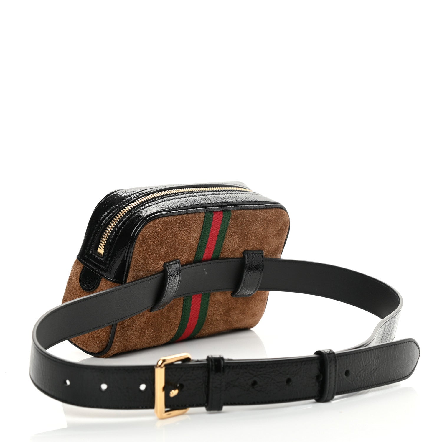 Gucci Suede Small Ophidia Belt Bag 95 38 Brown 3 of 14