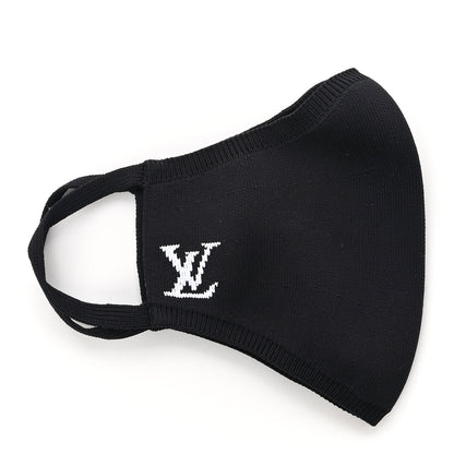 Louis Vuitton LV Initials Knit Face Mask Black 1 of 8