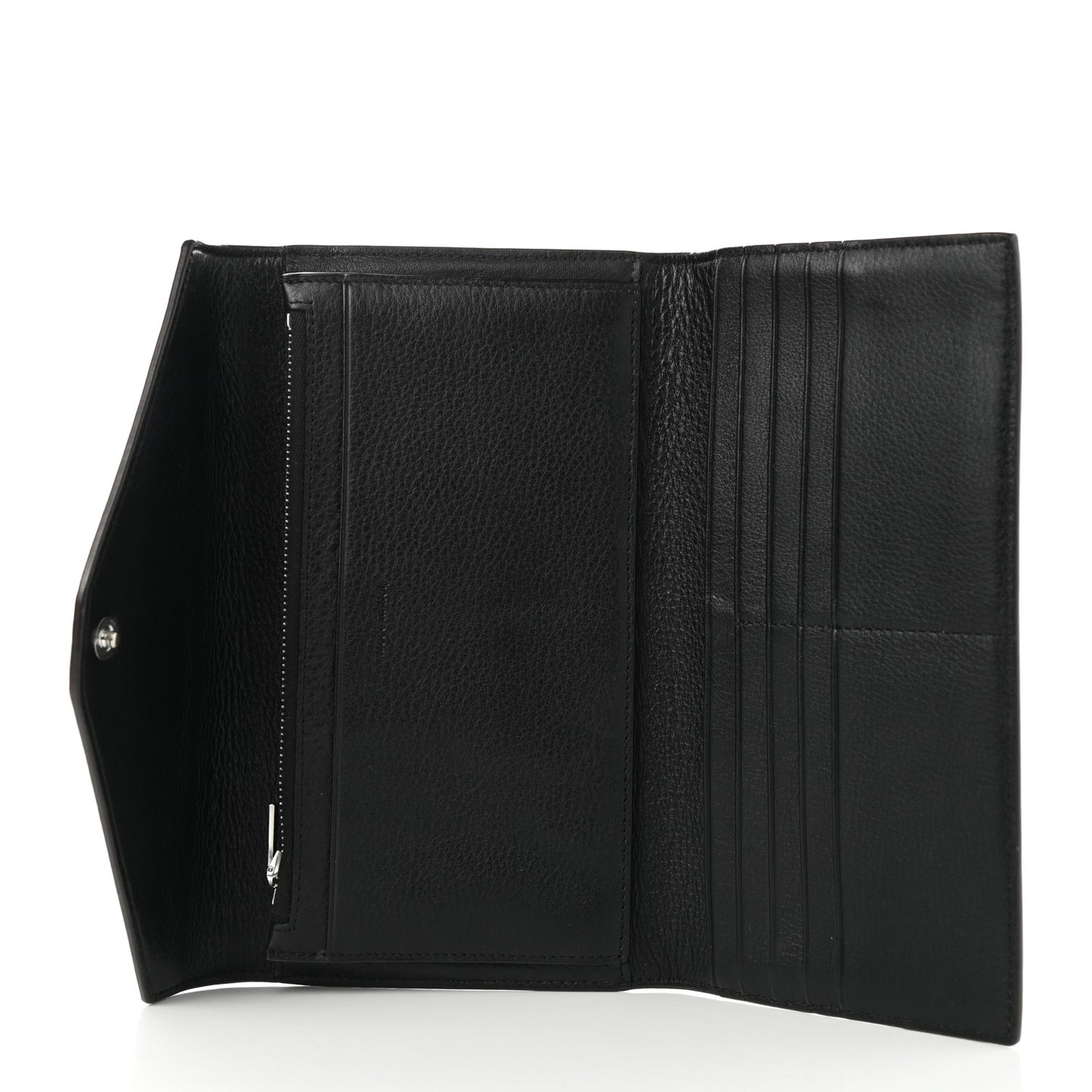 Liege Calfskin Pocket Tri-Fold Multifunction Envelope Flap Wallet Navy Multicolor
