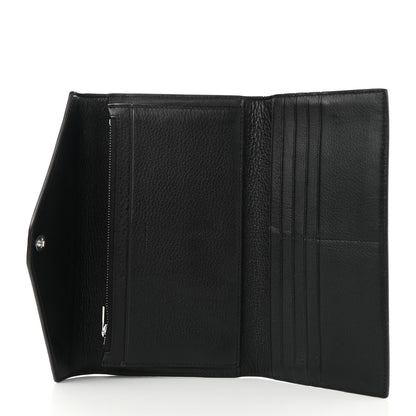 Celine Liege Calfskin Pocket Tri-Fold Multifunction Envelope Flap Wallet Navy Multicolor 4 of 5