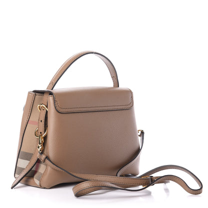 Burberry Derby Calfskin House Check Small Camberley Dark Sand 3 of 9