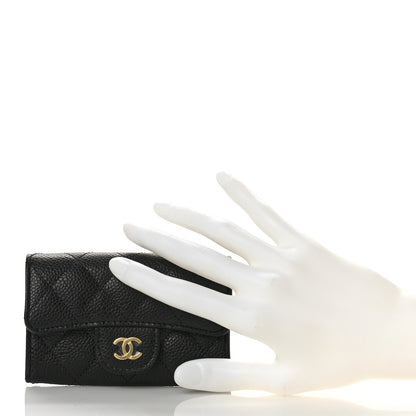 Chanel Caviar Quilted Flap Card Holder Wallet Black 2 of 10