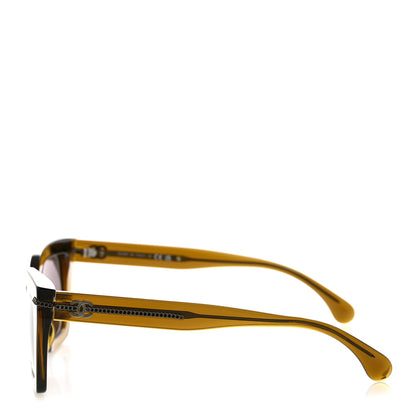 Chanel Acetate Square Sunglasses 5509-A Khaki 3 of 8
