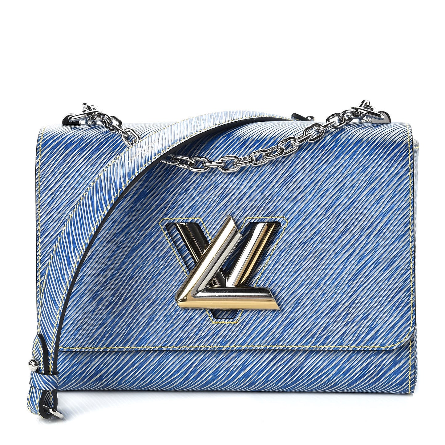 Epi Twist Shoulder Bag MM Denim Light