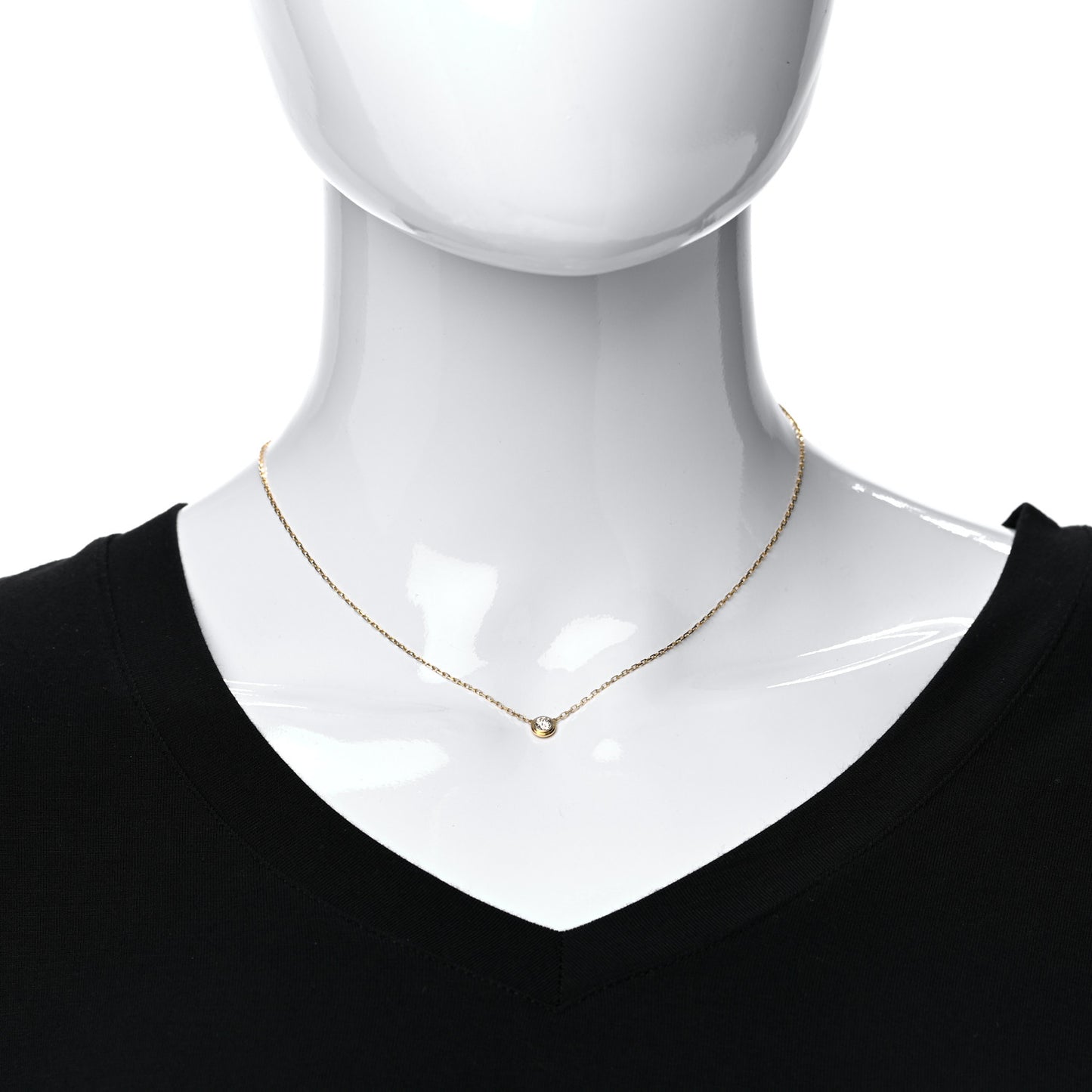 18K Yellow Gold Diamond LM D'Amour Pendant Necklace