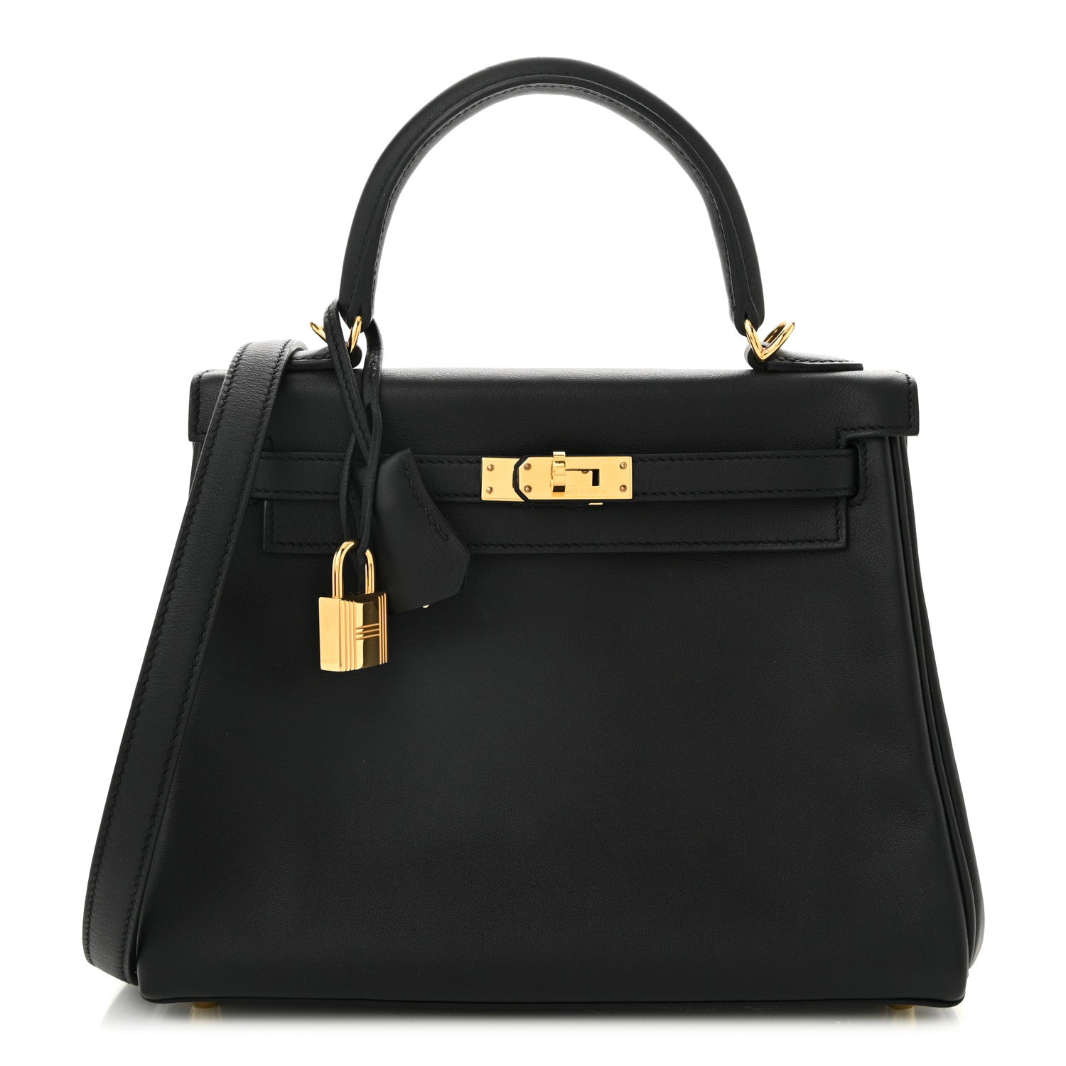 Hermes Swift Kelly Retourne 25 Black 1 of 10