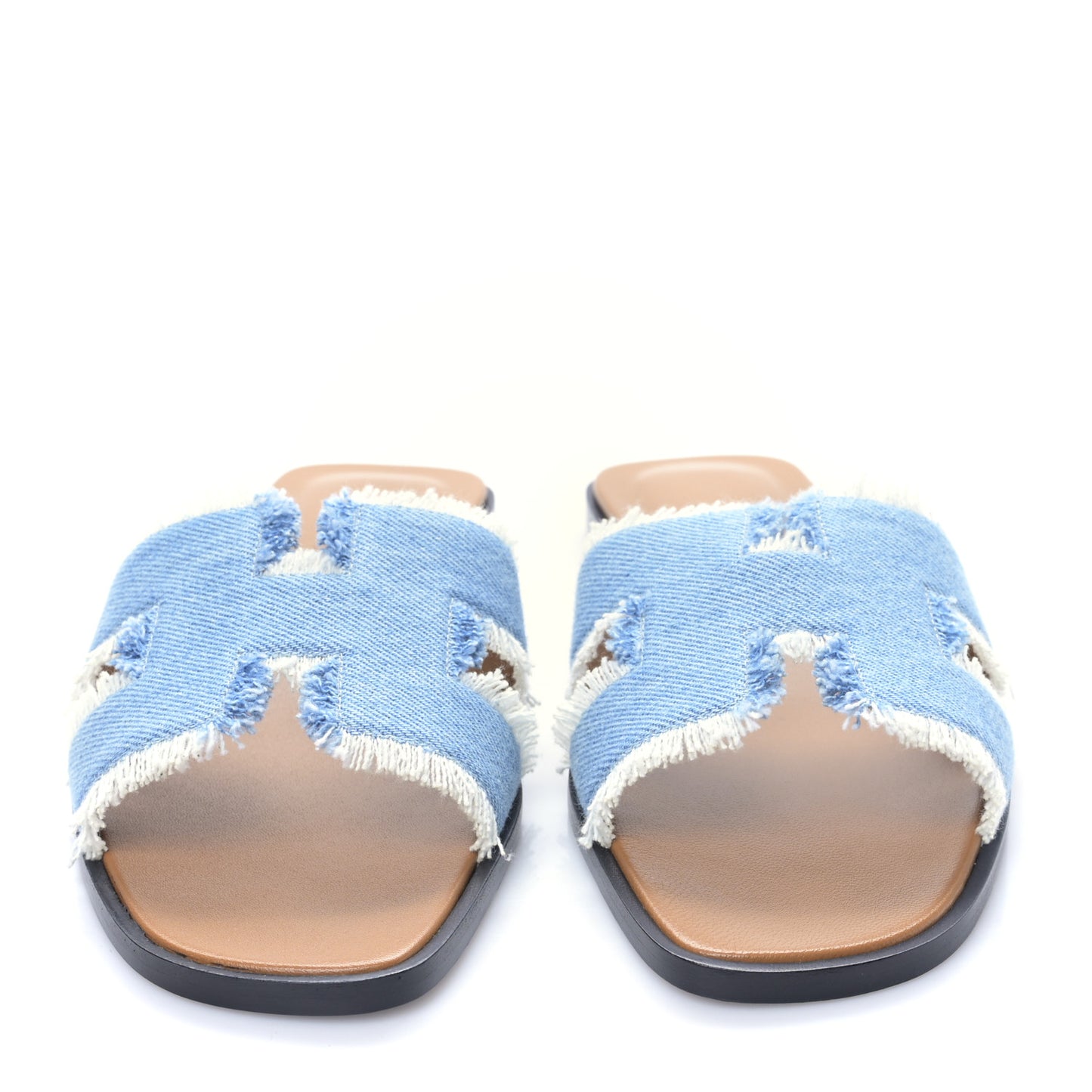 Denim Oran Fringe Sandals 37.5 Bleu Clair