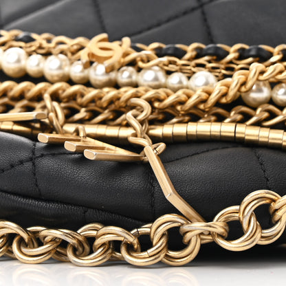 Chanel Lambskin Quilted All About Chains Waist Belt Bag Black 10 of 10