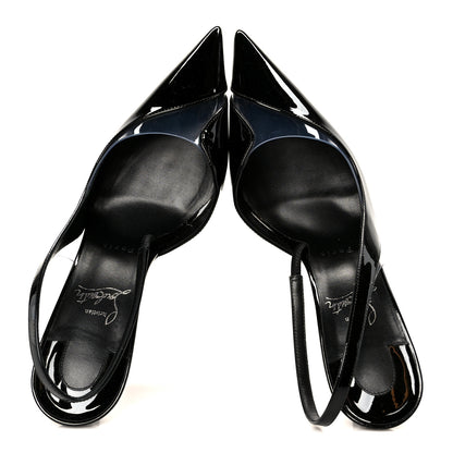 Christian Louboutin Patent PVC Posticha 80 Slingback Pumps 40 Black 2 of 9