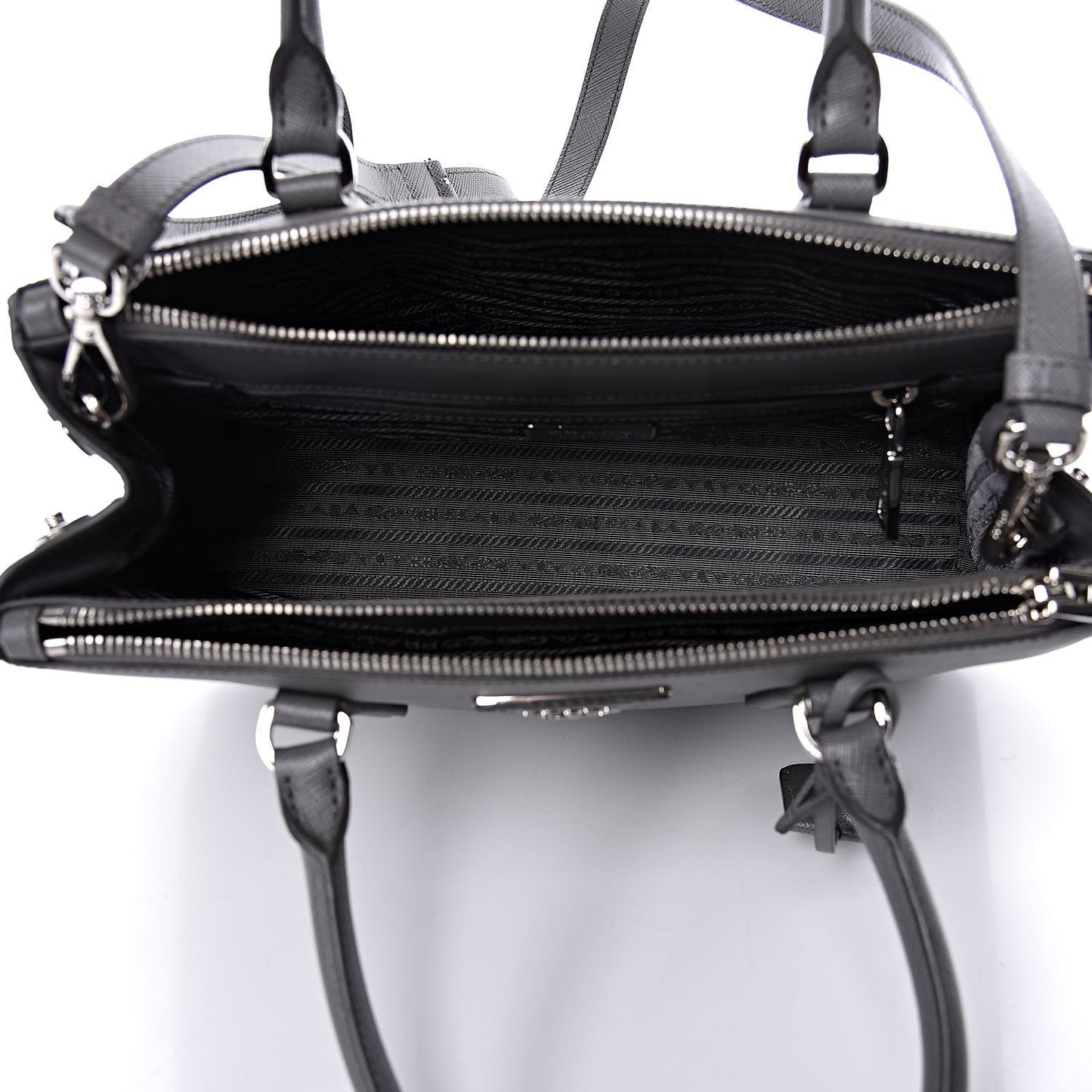 Saffiano Small Galleria Double Zip Tote Marmo