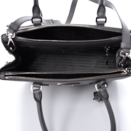 Prada Saffiano Small Galleria Double Zip Tote Marmo 5 of 9