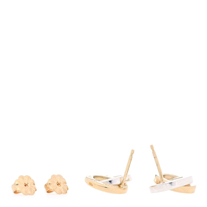 Tiffany Sterling Silver 18K Yellow Gold Interlocking Circle Earrings 3 of 8