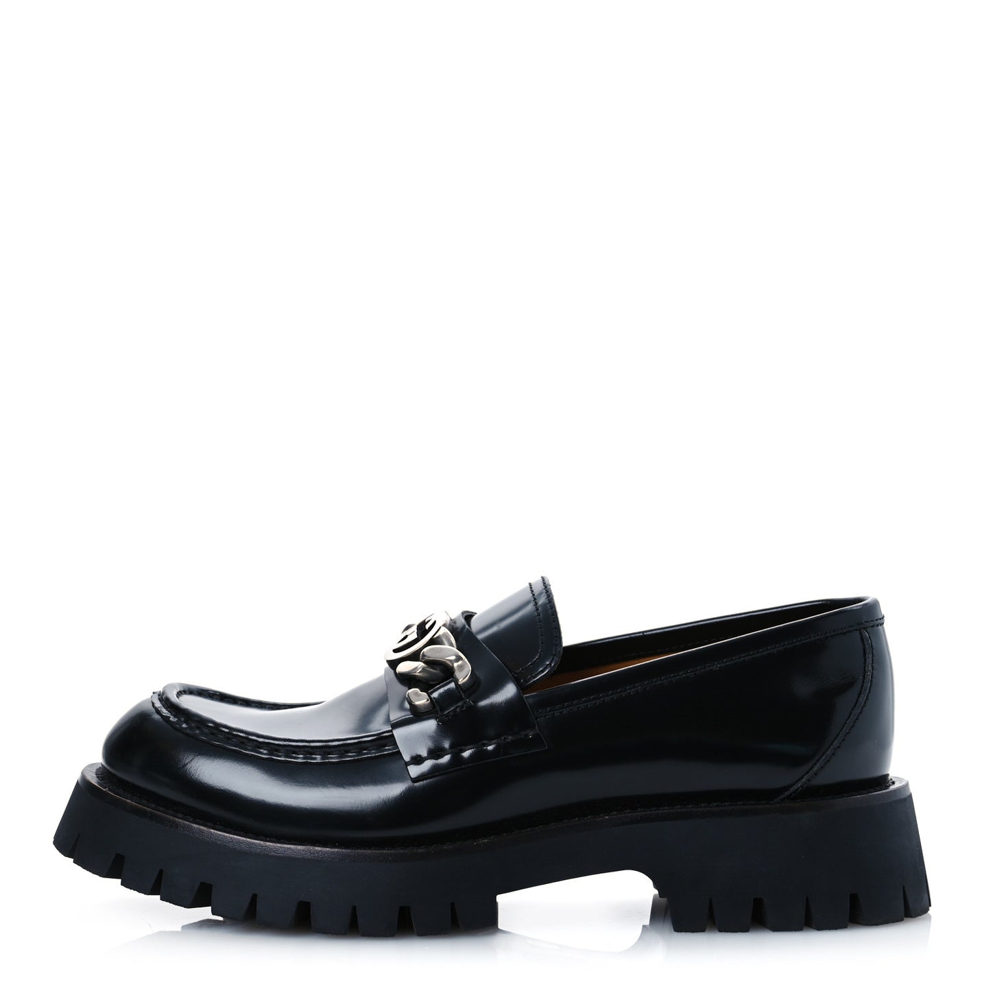 Cordovan Lux Mens Jeanne Platform Lug Sole 30/45mm Loafers 9 Black