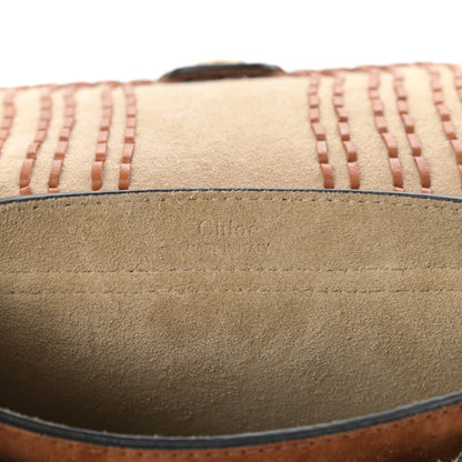 Chloe Suede Calfskin Braided Mini Hudson Shoulder Bag Caramel 6 of 10