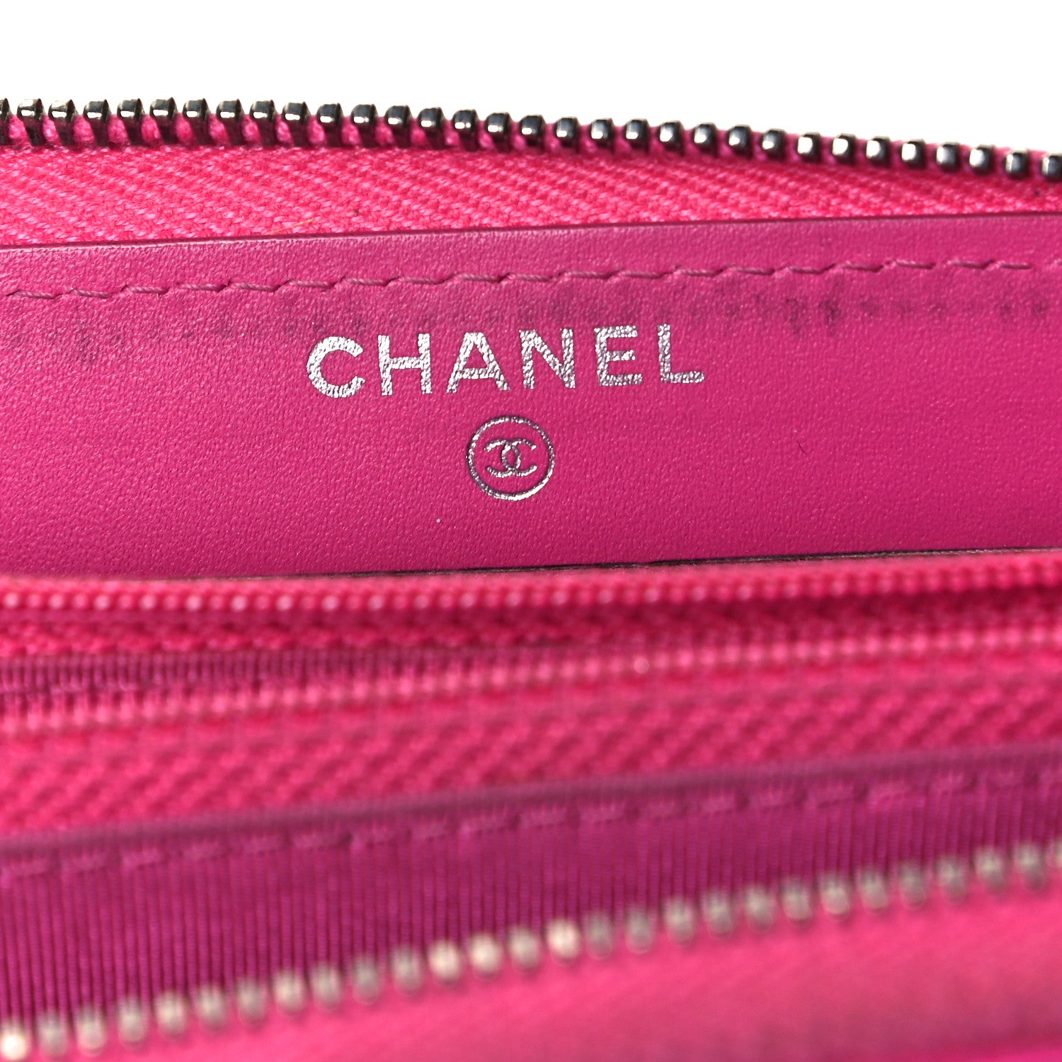 Chanel Caviar Quilted Small Zip Around Wallet Pink 7 of 9