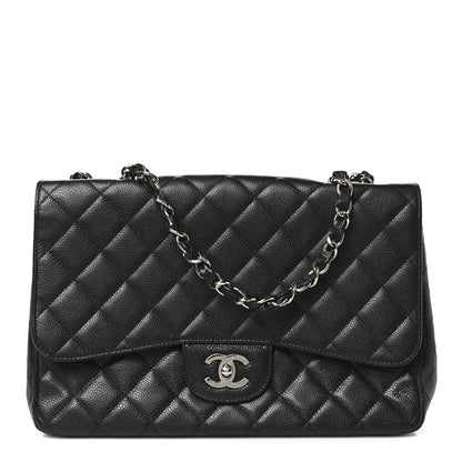 Chanel Caviar Quilted Jumbo Single Flap Black 1 of 11