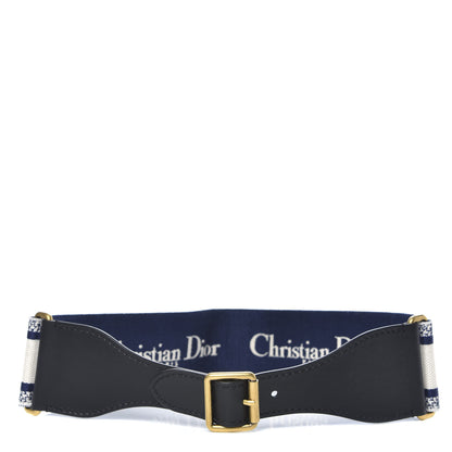 Christian Dior Canvas Embroidered Large Book Belt 80 32 Blue White 1 of 6