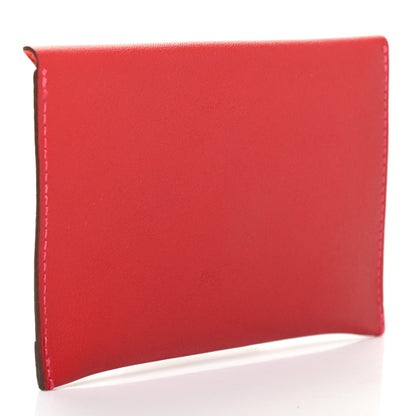 Hermes Swift Le Sens De L'Objet Envelope Card Case Vermillion 2 of 4