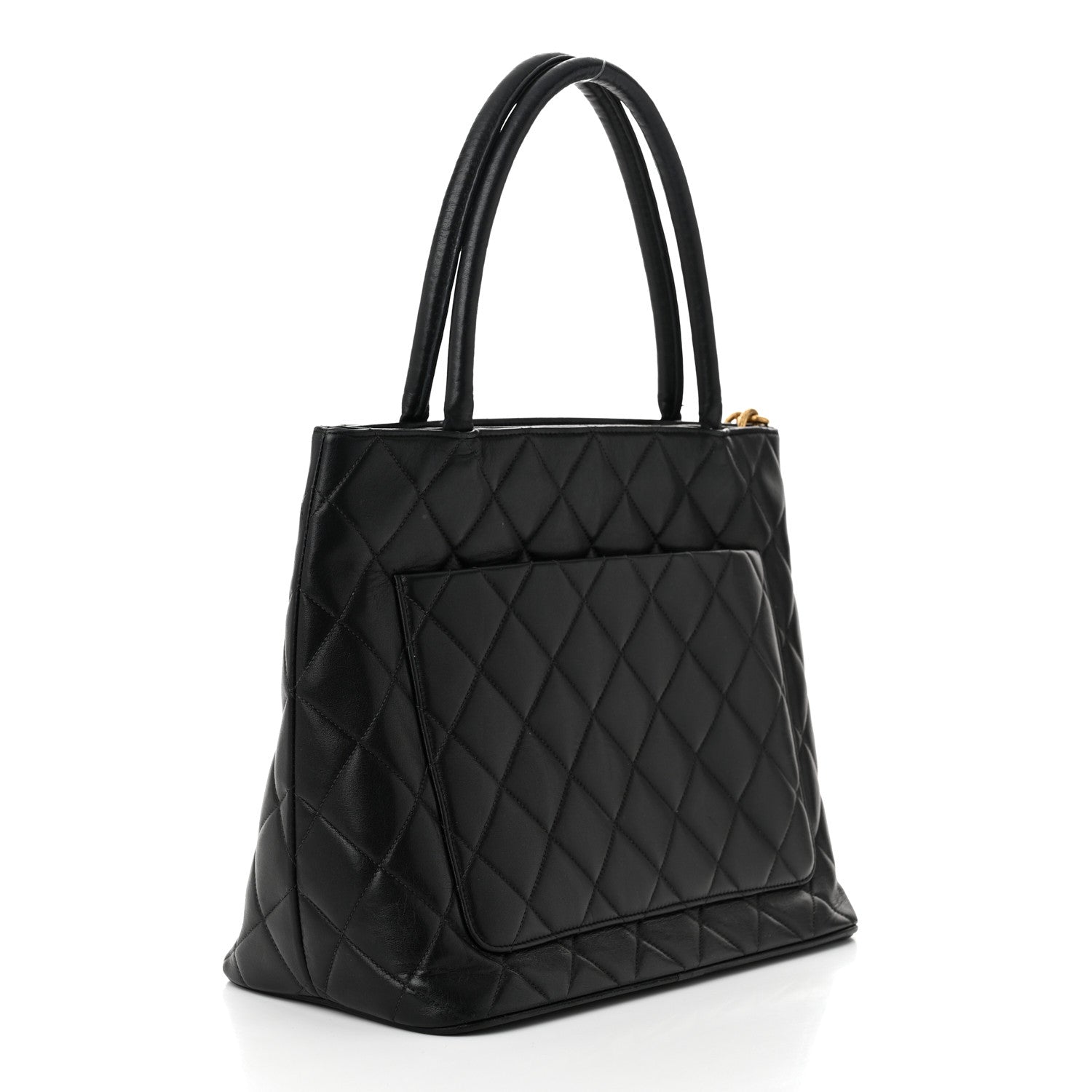 Chanel Lambskin Quilted Medallion Tote Black 3 of 12