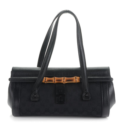 Gucci Monogram Bamboo Bullet Bag Black 1 of 7