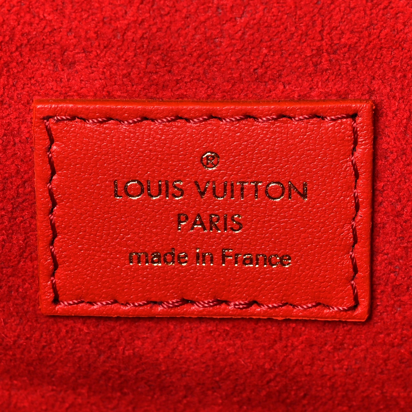 Patent Embossed Monogram Lambskin Coussin MM Black Red