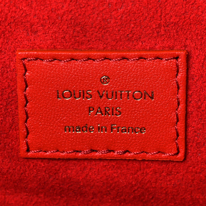 Louis Vuitton Patent Embossed Monogram Lambskin Coussin MM Black Red 5 of 6