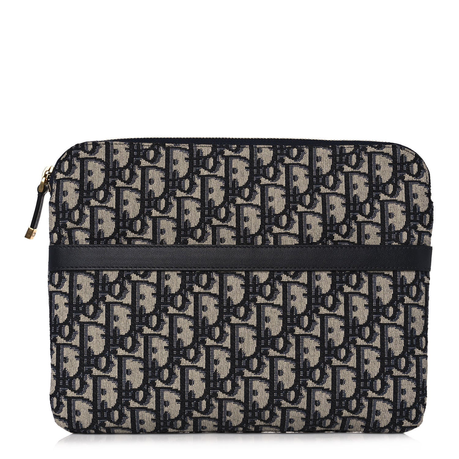 Christian Dior Oblique Pouch Clutch Blue 1 of 8