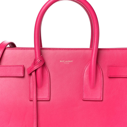 Saint Laurent Calfskin Small Sac De Jour Lipstick Fuchsia 7 of 14