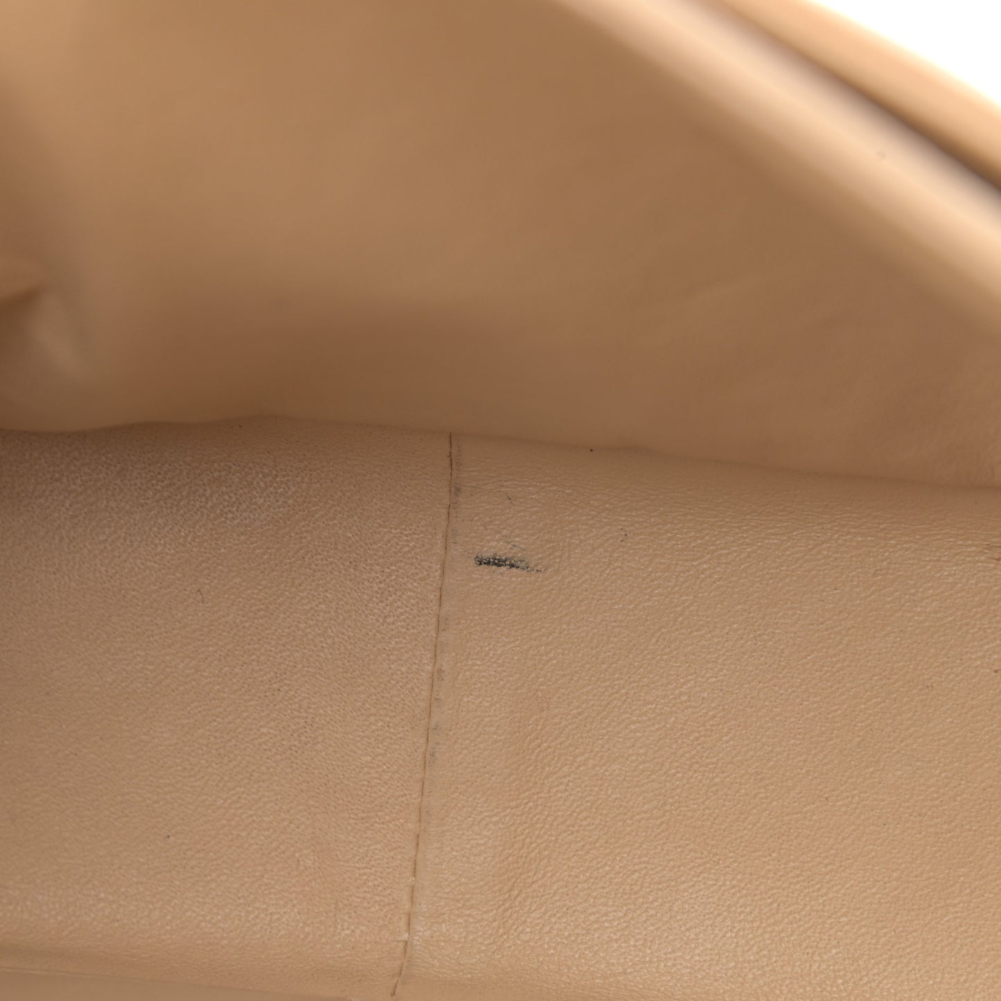 Caviar Quilted Jumbo Double Flap Light Beige