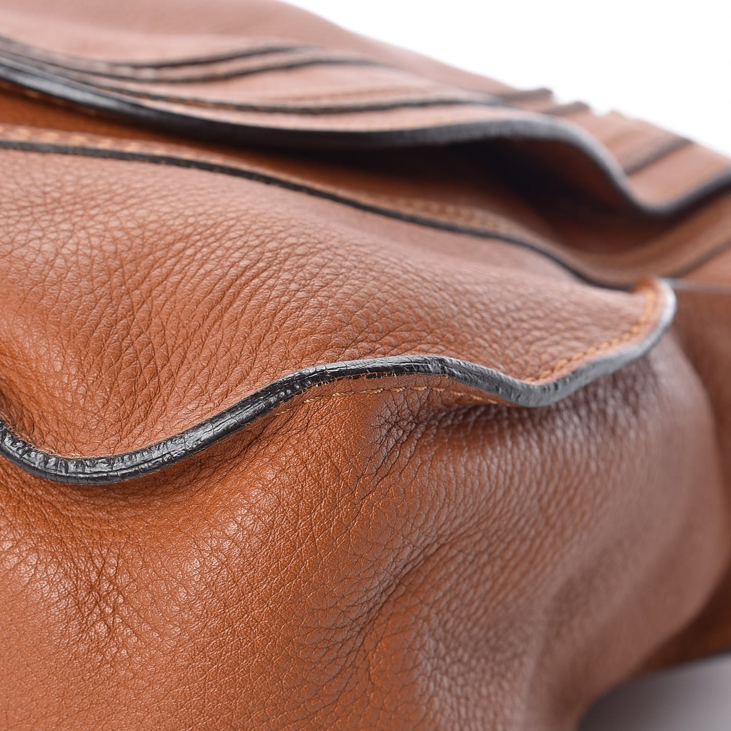Calfskin Large Marcie Satchel Tan