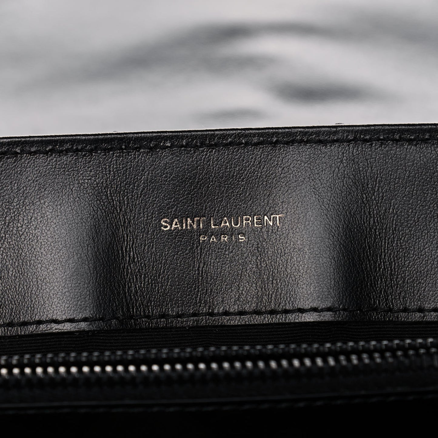Calfskin Y Quilted Monogram Medium Loulou Chain Satchel Black