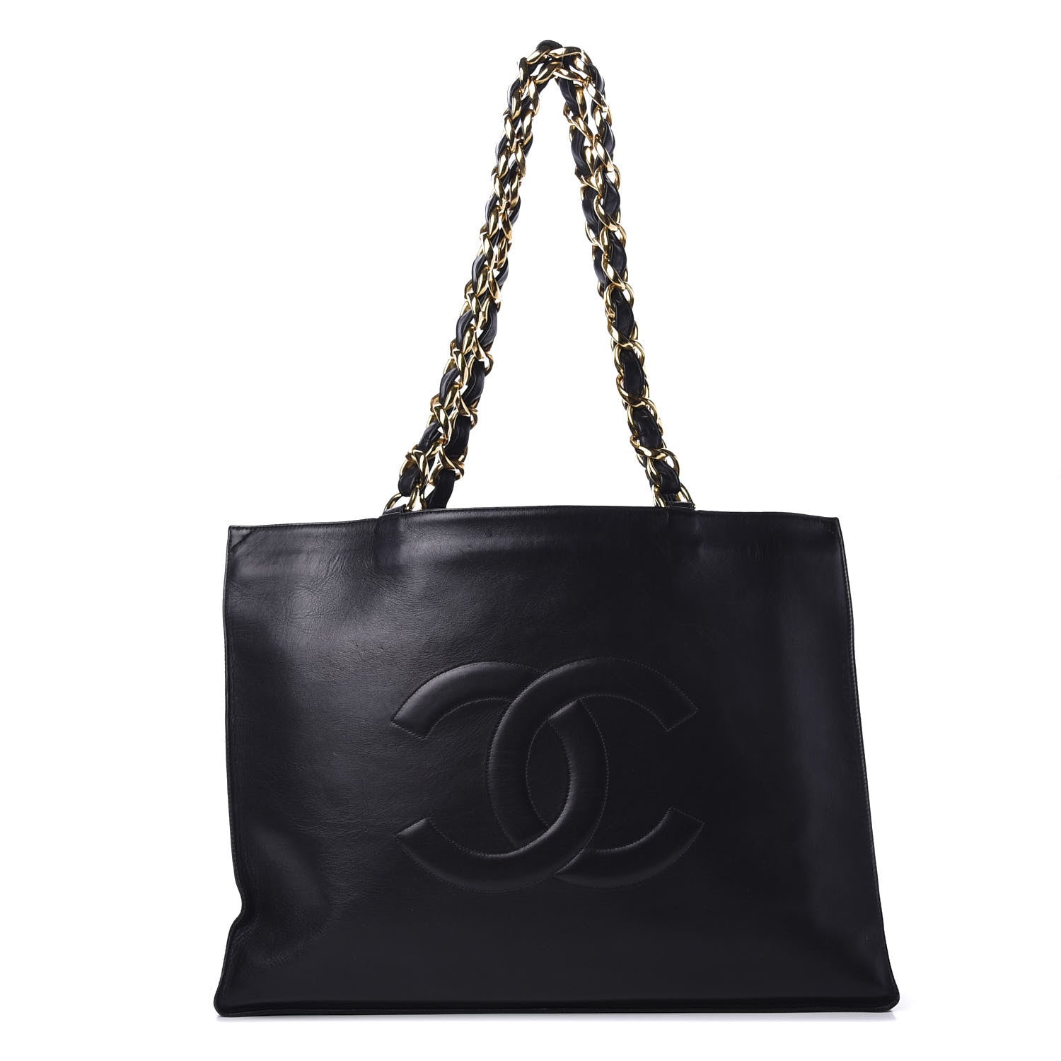 Chanel Lambskin CC Tote Black 1 of 10