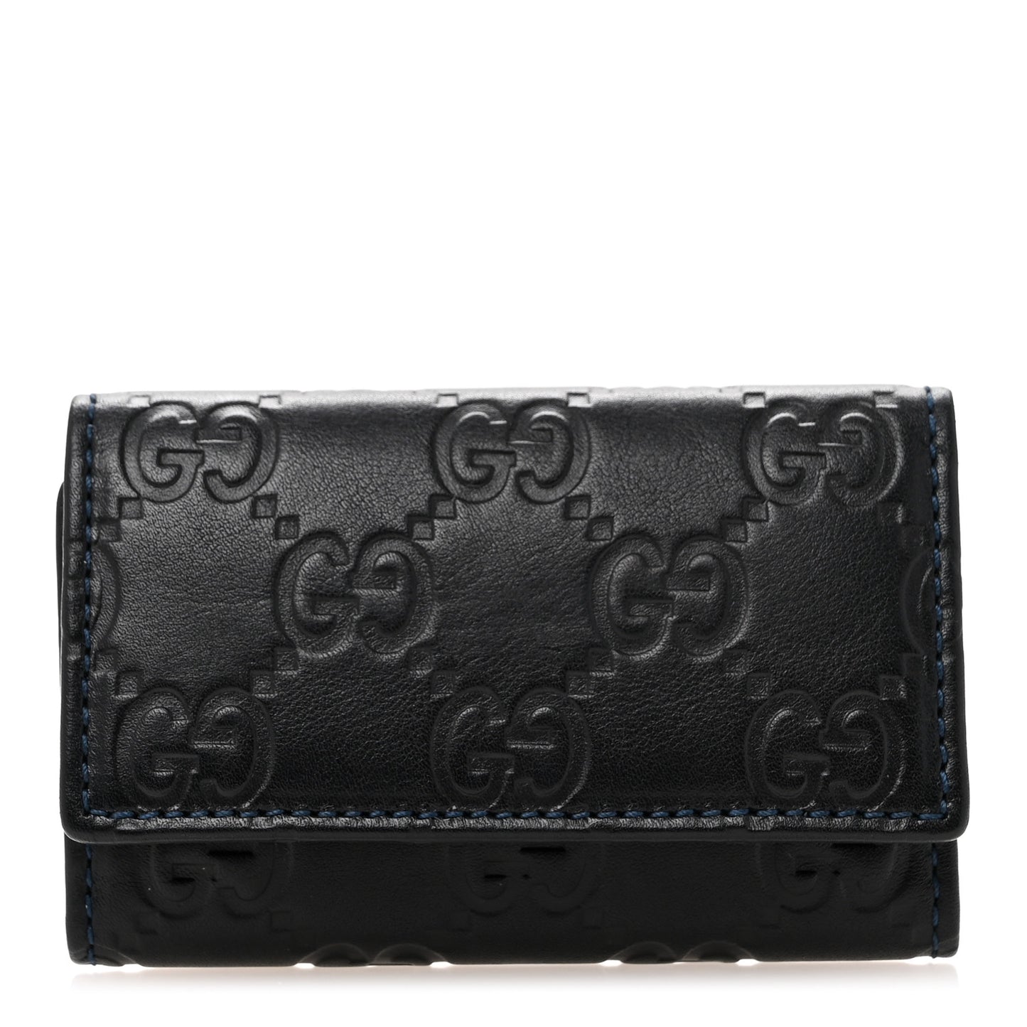 Guccissima 6 Key Holder Case Black