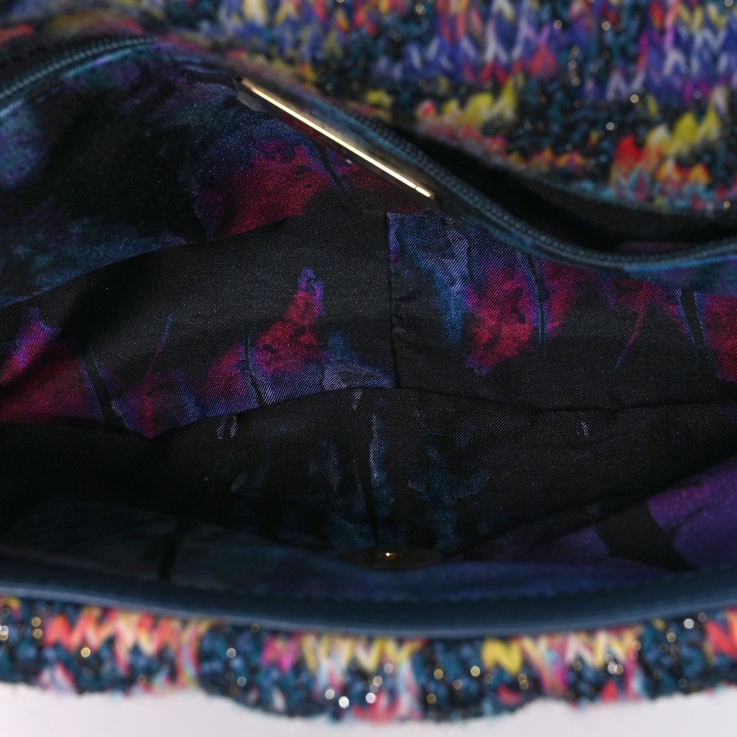 Chanel Tweed Quilted Medium Chanel 19 Flap Dark Multicolor 5 of 11