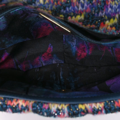 Chanel Tweed Quilted Medium Chanel 19 Flap Dark Multicolor 5 of 11