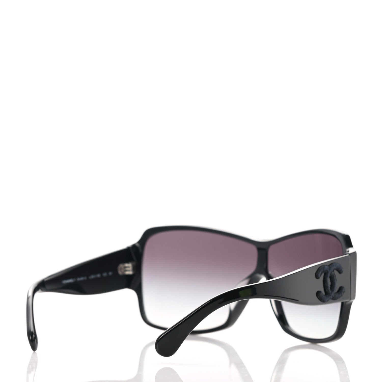 Chanel Acetate Shield Sunglasses 5449-A Black 4 of 8