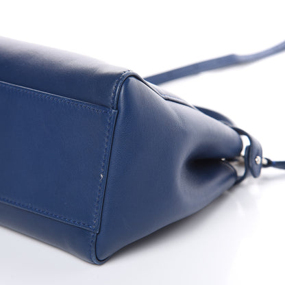 Fendi Nappa Mini Peekaboo Iconic Satchel True Blue 11 of 12