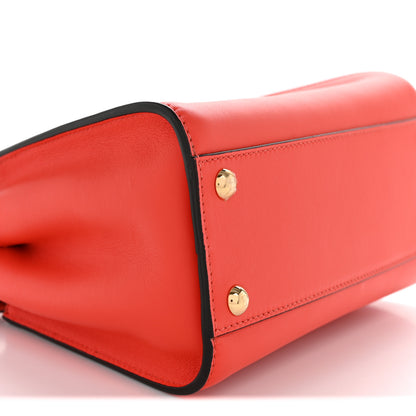Fendi Vitello Seta Suede FF Mini Peekaboo Iconic Satchel Tulipano Miele Moro 9 of 12