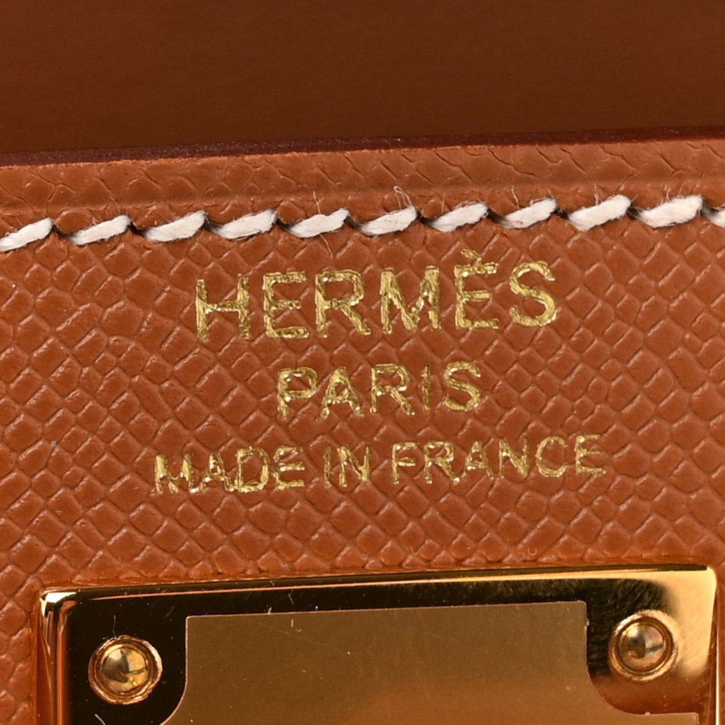 Madame Calfskin Kelly Elan Gold