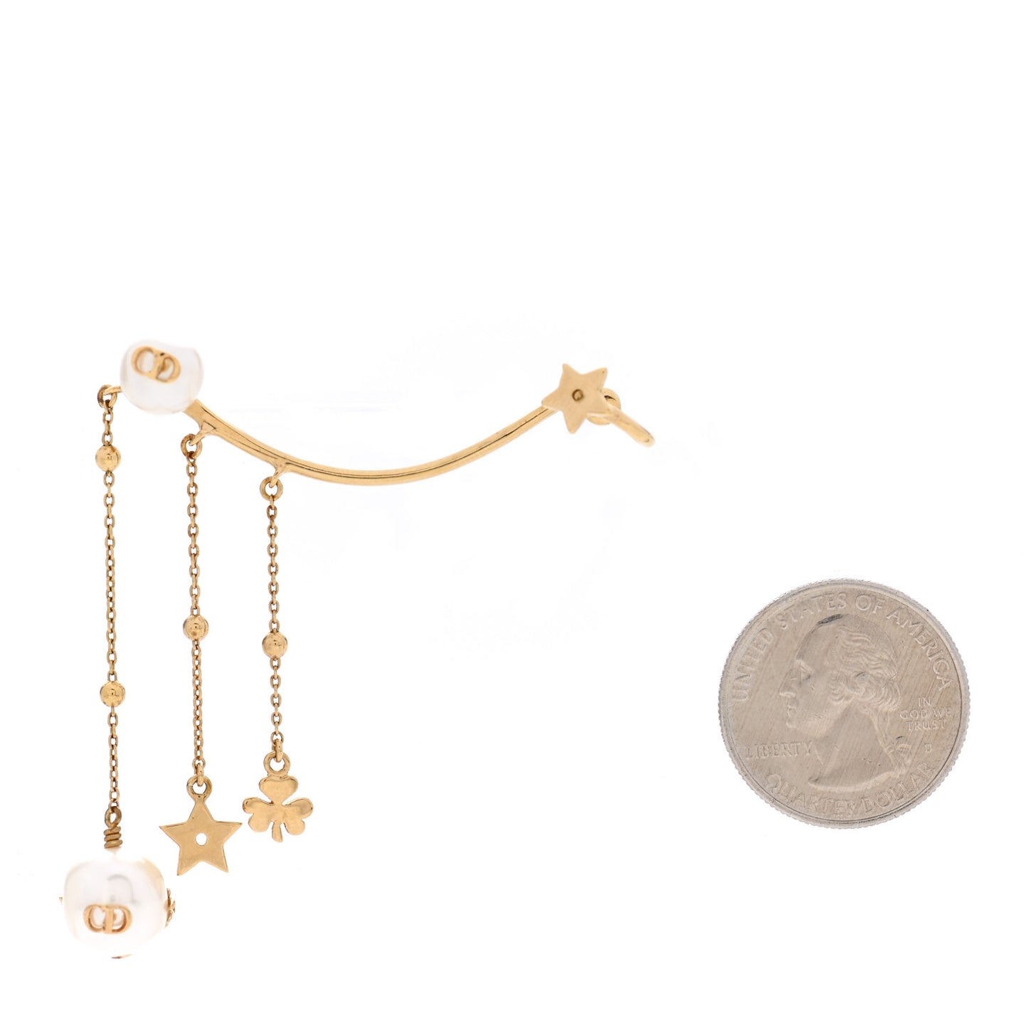 Pearl Shiny-D Earring Gold
