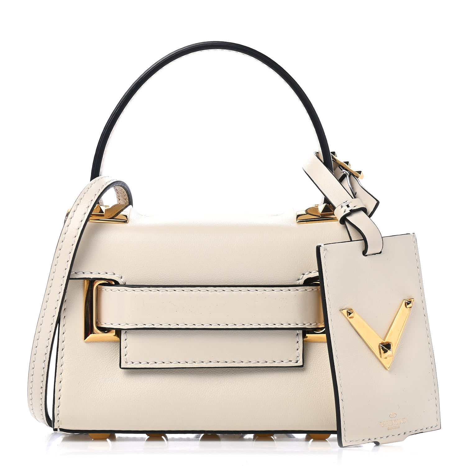 Valentino Garavani Vitello Mini My Rockstud Frame Bag Light Ivory 1 of 5