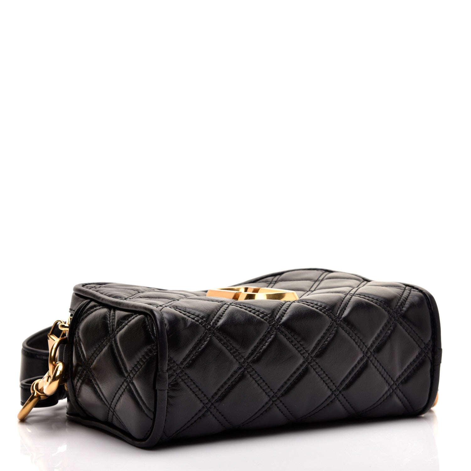Marc Jacobs Natural Grain Calfskin Quilted The Softshot 21 Bag Black 4 of 12