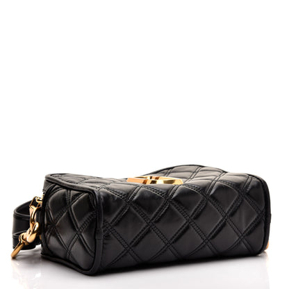Marc Jacobs Natural Grain Calfskin Quilted The Softshot 21 Bag Black 4 of 12