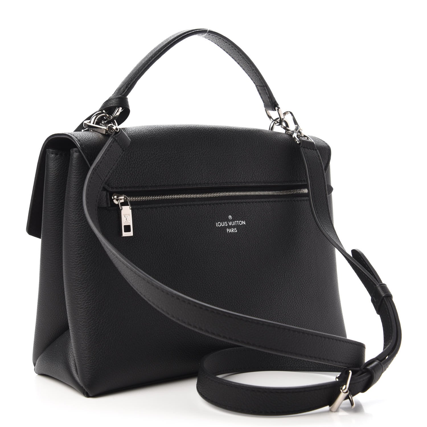 Louis Vuitton Soft Calfskin My Lockme Top Handle Vanille Black 3 of 9