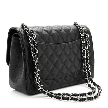 Chanel Caviar Quilted Jumbo Double Flap Black 3 of 11