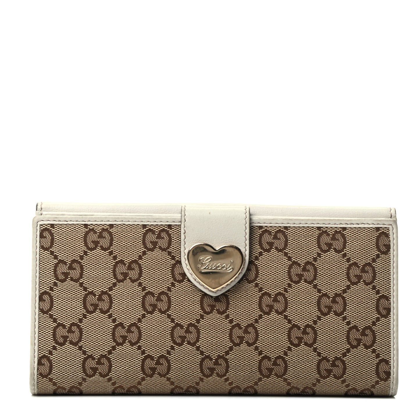 Monogram Heart Continental Wallet Off White