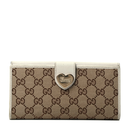 Gucci Monogram Heart Continental Wallet Off White 1 of 3