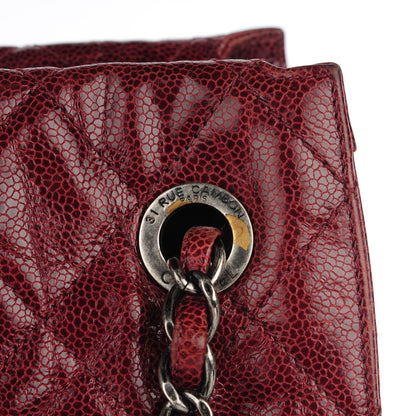 Chanel Crumpled Grained Calfskin CC Crave Tote Burgundy 3 of 8