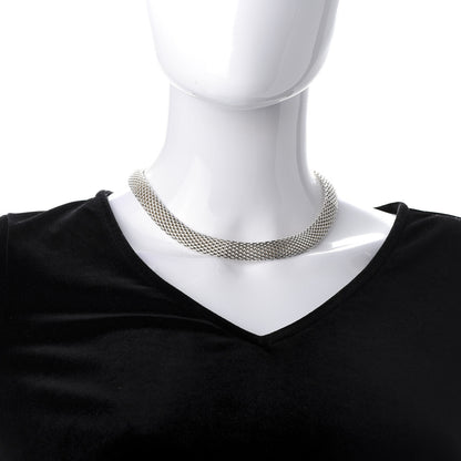Tiffany Sterling Silver Somerset Mesh Necklace 2 of 4